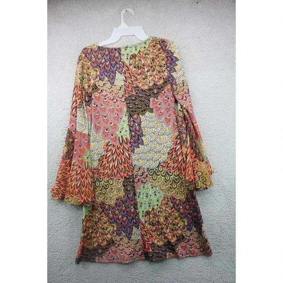 MSK Belled Sleeve Paisley Dress-Medium-Silky-Flowy - Picture 9 of 10